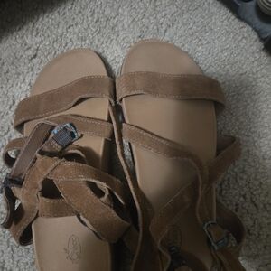 Brown Suede Sandals